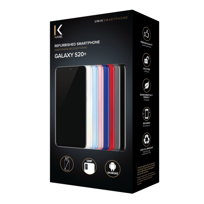 Galaxy S20+ reconditionné 128 Go, Noir Cosmique, débloqué