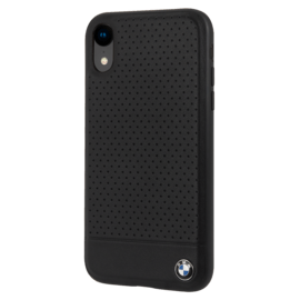 Case BMW Perforated Genuine leather case for Apple iPhone XR, Black