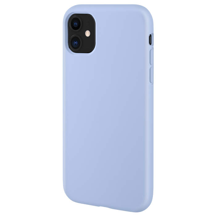 Coque antichoc en gel de silicone doux pour Apple  iPhone 11, Lilas Bleu