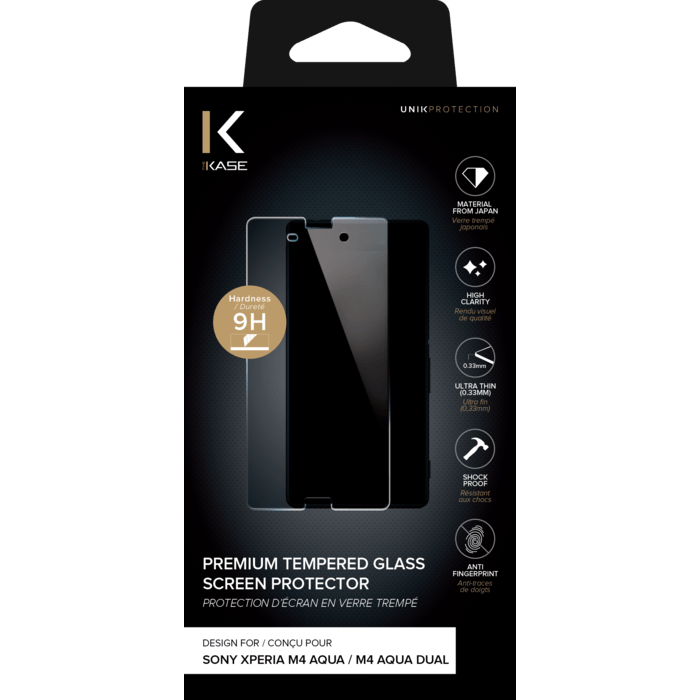 Protection d'&eacute;cran premium en verre tremp&eacute; pour Sony Xperia M4 Aqua/ M4 Aqua Dual, Transparent