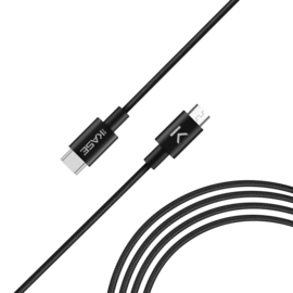 Câble USB-C vers micro-USB tressé métallisé Charge/Sync (1M)