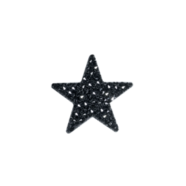Sticker cristaux Swarovski® à roche ultra fine, Étoile noir de jais