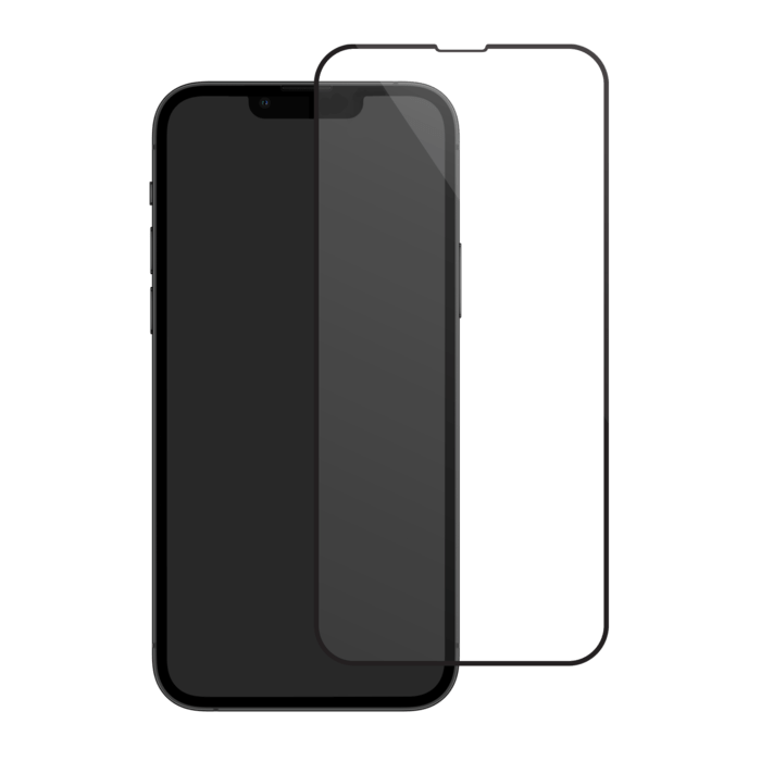 Protection d'écran en verre trempé (100% de surface couverte) pour Apple iPhone 13 Pro Max, Noir