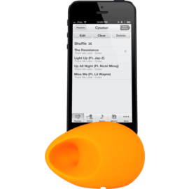 Case Egg Shaped Sound Amplifier for Apple iPhone 6/6s/7/8, Orange