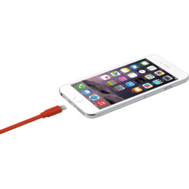 C&acirc;ble Lightning certifi&eacute; MFi Apple Charge/Sync (1M), Rouge Ardent