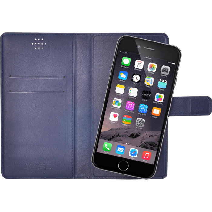 Coque clapet Universelle pour Smartphone (jusqu &agrave; 4.7 pouce), Bleu Marine