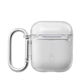 Coque Invisible en cristal clair pour Apple AirPods compatible avec le chargement sans fil, Transparent