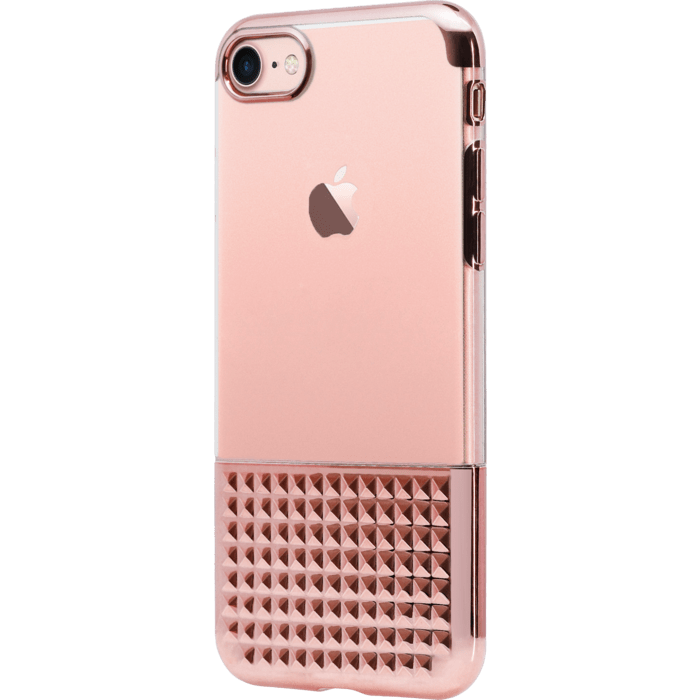 Coque ultra slim cloutée invisible pour Apple iPhone 7/8/SE 2020 0,8mm, Rose or