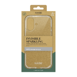 Coque hybride &eacute;tincelante invisible GEN 2.0 83% de plastique recycl&eacute; pour Apple iPhone 16 Plus, Transparente