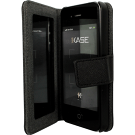 Coque clapet pour Apple iPhone 4/4S avec Miroir, Noir