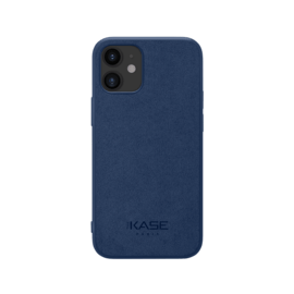 Coque en Su&egrave;de Alcantara pour Apple iPhone 12 mini, Bleu indigo