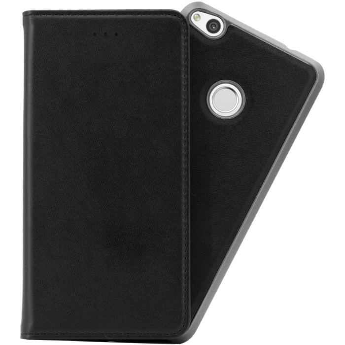 Étui et Coque slim magnétique 2-en-1 pour Huawei P8 Lite (2017), Noir