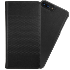 Case 2-in-1 Magnetic Slim Wallet & Case for Apple iPhone 6 Plus/6s Plus/7 Plus/8 Plus, Black