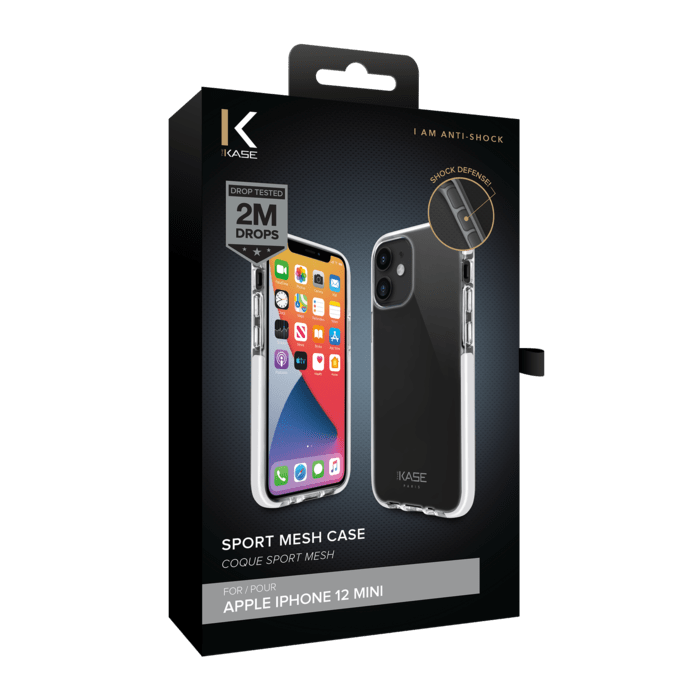 Coque Sport mesh pour Apple iPhone 12 mini, Blanc Lumineux