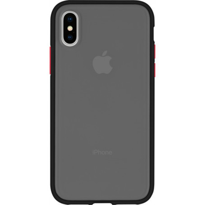 Coque Peach Garden Bi mati&egrave;re Dos fum&eacute; pour IPHONE 6+ / 6S+ / 7+ / 8+ Noire