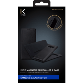 Étui et Coque slim magnétique 2-en-1 pour Samsung Galaxy Note 8, Noir