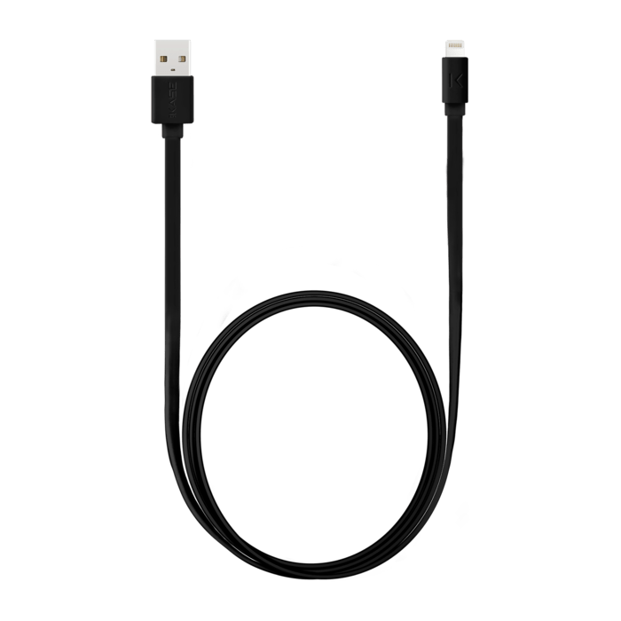 C&acirc;ble Lightning certifi&eacute; MFi Apple Charge Speed 3A charge/ sync (1M), Noir de jais