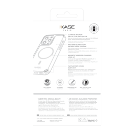 Coque antibact&eacute;rienne antichoc magn&eacute;tique invisible pour Apple iPhone 14 Pro, Transparente