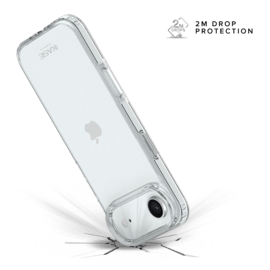 Coque hybride invisible fabriqu&eacute;e &agrave; 83 % de plastique recycl&eacute; pour Apple iPhone Air, transparente