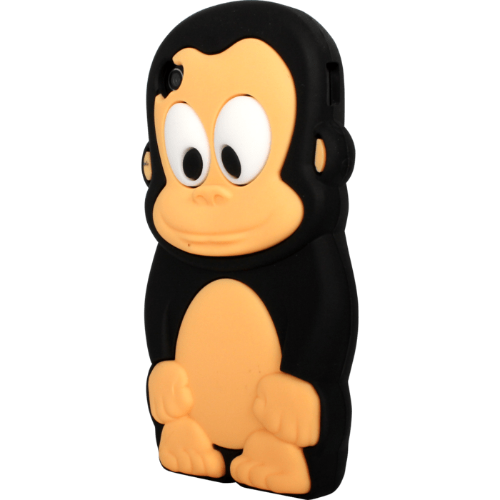 Coque pour Apple iPhone 4/4S, silicone Singe Noir