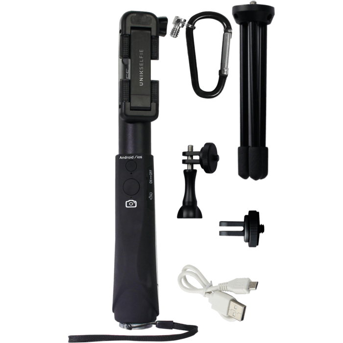 SmartFoto Bluetooth Selfie Stick (Nouvelle Edition), Noir