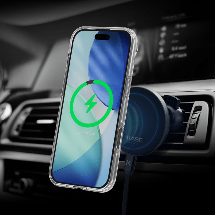 Coque antibact&eacute;rienne antichoc magn&eacute;tique invisible Fabriqu&eacute; Avec du 75% Plastique Recycl&eacute; pour Apple iPhone Air, Transparente