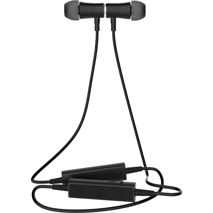 &Eacute;couteurs intra-auriculaires magn&eacute;tique sans fil &agrave; isolation&nbsp;phonique, Noir satin