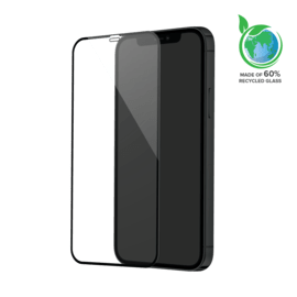 Protection d'écran en verre trempé (60% verre trempé recyclé) pour Apple iPhone 12/12 Pro, Noir
