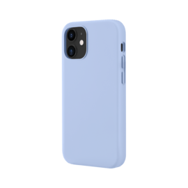 (O) Coque antichoc en gel de silicone doux pour Apple iPhone 12 mini, Bleu Lilas