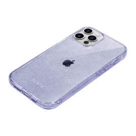 Coque hybride &eacute;tincelante invisible pour iPhone Apple 12/12 Pro, Violet