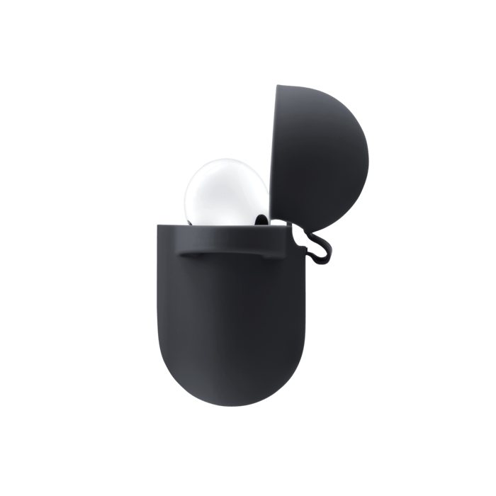 Coque Apple AirPods Pro en gel de silicone doux, Noir satin