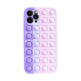 Coque Popping Bubble pour Apple iPhone 12/12 Pro, Bleu Vert