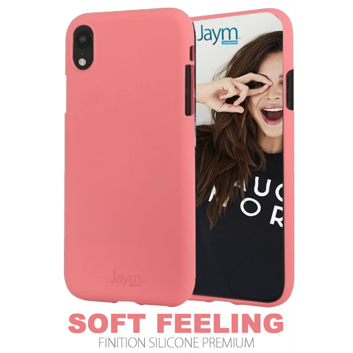 Coque Soft Touch rose pour Samsung Galaxy A71