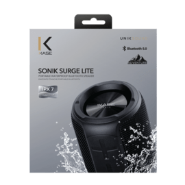 Enceinte étanche portable Bluetooth Sonik Surge Lite (IPX7), Noir de jais