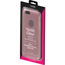 Coque slim pailletée étincelante pour Apple iPhone 6 Plus/6s Plus, Or Rose