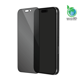 Protection d'&eacute;cran Priv&eacute;e en verre tremp&eacute; (60% verre tremp&eacute; recycl&eacute;) pour Apple iPhone 16, Noir