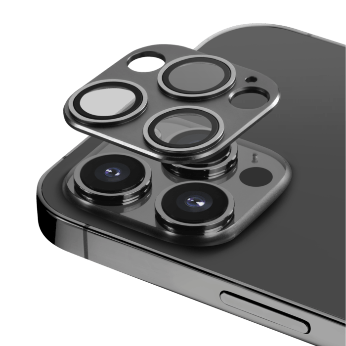 Protection en alliage métallique des objectifs photo pour Apple iPhone 12 Pro Max, Noir Onyx