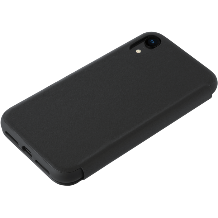 Ferrari Quilted Genuine Leather Flip Case for Apple iPhone XR, Black