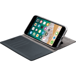 Diarycase Coque clapet en cuir v&eacute;ritable avec support aimant&eacute; pour Apple iPhone 6 Plus/6s Plus, Noir L&eacute;zard