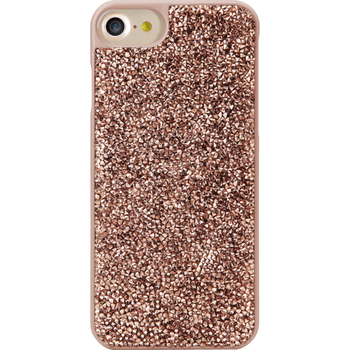 Coque Bling Strass pour Apple iPhone 6/6s/7/8/SE 2020/SE 2022, Or Rose