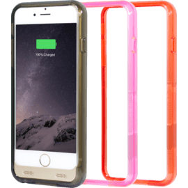 MFi certifi&eacute; Coque Baterie 2400mAh pour Apple iPhone 6/6s, Dore&eacute; (3 bumpers inclus)