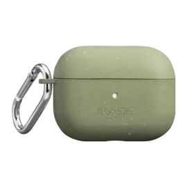Coque antibact&eacute;rienne vegan bio 100 % z&eacute;ro d&eacute;chet pour Apple AirPods Pro, Vert olive