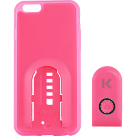 Case Selfie case with Bluetooth Remote Shutter for iPhone 6/6s, Lemonade Pink