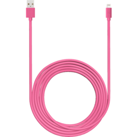 C&acirc;ble Lightning certifi&eacute; MFi Apple Charge/Sync (3M), Pink Bonbon