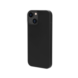 Coque antichoc en gel de silicone doux pour Apple iPhone 13 mini, Noir satin