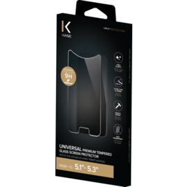 Protection d&rsquo;&eacute;cran premium en verre tremp&eacute; universel (5.1-5.3 pouces)