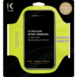 Ultra Slim Brassard de Sport pour Apple iPhone 6/6s, Neon jaune