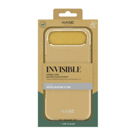 Coque hybride invisible fabriqu&eacute;e &agrave; 83 % de plastique recycl&eacute; pour Apple iPhone Air, transparente