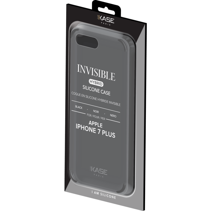 Coque Hybride invisible pour Apple iPhone 7 Plus/8 Plus, Black