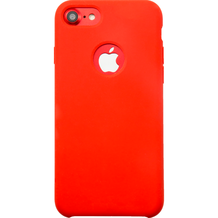 Coque en Gel de Silicone Doux pour Apple iPhone 7, Rouge Ardent